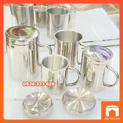 Ca Inox 304 2 Lớp Cách Nhiệt Có Nắp