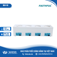 Bếp Đun Bình Cầu 2/4/6 Vị Trí Có Khuấy Từ Faithful Trung Quốc 98-V-B | 100ml - 1 lít