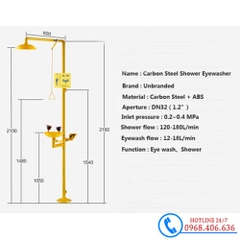 Bộ dụng cụ tắm và rửa mắt khẩn cấp XSD-7712B