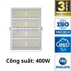 Đèn Pha LED 400W Chip LED Philips Cao Cấp 4 Khoang KITAWA - AC.DP05.400