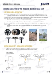 Đèn năng lượng mặt trời KITAWA hình đĩa bay UFO 500W UF5500