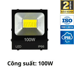 Đèn Pha LED Điện 100W KITAWA Chip LED COB 5054 - AC.DP02.100