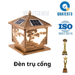 Đèn Năng Lượng Mặt Trời Trụ Cổng Hình Cây Tùng SV23 - ảnh 1