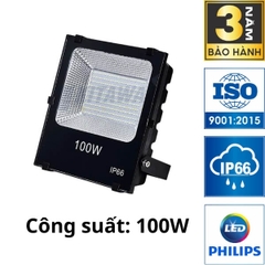 Đèn Pha LED Điện 100W KITAWA Chip LED SMD 2835 - AC.DP04.100