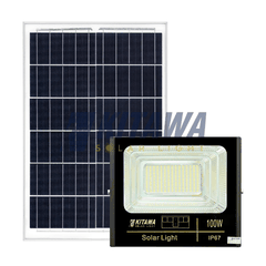 Đèn Pha Năng Lượng Mặt Trời Kitawa 100W IP67 DP1100-K