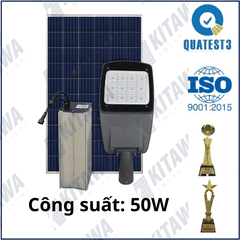 [50W] Đèn bàn chải công trình năng lượng mặt trời Kitawa 50W BCCT1050
