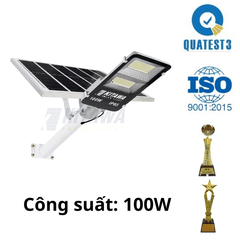 Đèn Đường Năng Lượng Mặt Trời 100W 2 Khoang KITAWA - BC1100 (Đã bao gồm VAT)