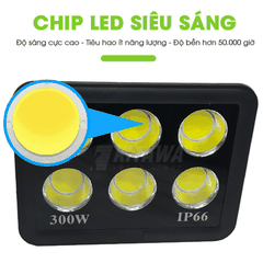 [300W] Đèn Pha LED Điện 300W Chống Chói, Ánh Sáng Trắng AC.DP01.300