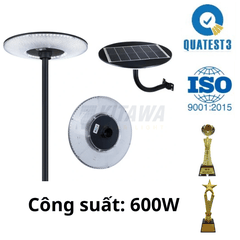 Đèn năng lượng mặt trời KITAWA hình đĩa bay kim cương UFO 600W UF1600