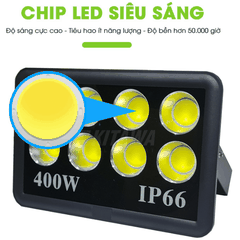 [400W] Đèn Pha LED Điện 400W Chống Chói, Ánh Sáng Trắng AC.DP01.400