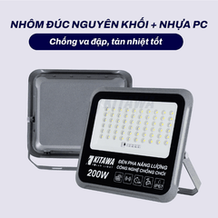 Đèn Pha Năng Lượng Mặt Trời Chống Chói 200W KITAWA - DP19.200
