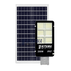 Đèn Đường Năng Lượng Mặt Trời KITAWA Vỏ Nhôm 200W BC1200 (Đã bao gồm VAT)