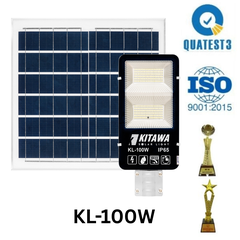 Đèn Đường Năng Lượng Mặt Trời 100W 2 Khoang KITAWA - BC1100 (Đã bao gồm VAT)