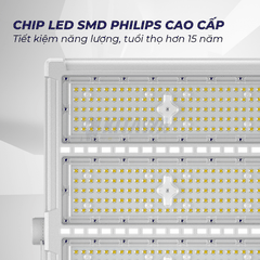 Đèn Pha LED 200W Chip LED Philips Cao Cấp 2 Khoang KITAWA - AC.DP05.200P