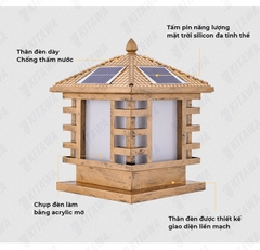 Đèn Trụ Cổng Năng Lượng Mặt Trời SV153