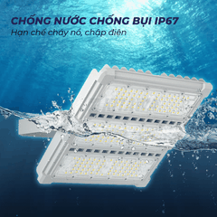 Đèn Pha LED 200W Chip LED Philips Cao Cấp 2 Khoang KITAWA - AC.DP05.200P