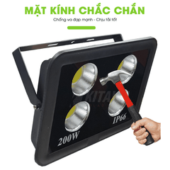 [200W] Đèn Pha LED Điện 200W Chống Chói, Ánh Sáng Trắng AC.DP01.200