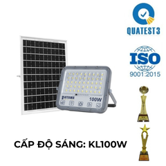 Đèn Pha Chống Chói Năng Lượng Mặt Trời 100W KITAWA - DP15.100 (Đã bao gồm VAT)