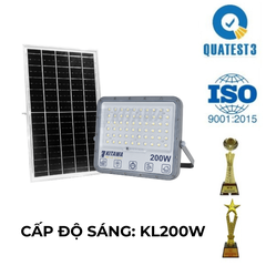 Đèn Pha Chống Chói Năng Lượng Mặt Trời 200W KITAWA - DP15.200 (Đã bao gồm VAT)