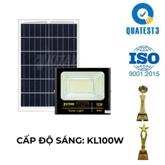 Đèn Pha Năng Lượng Mặt Trời Kitawa 100w Ip67 DP1100 (Đã bao gồm VAT)