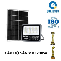 Đèn Pha Năng Lượng Mặt Trời Chống Chói 200W KITAWA - DP19.200