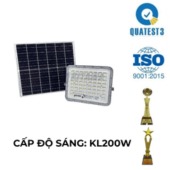 Đèn Pha Chống Chói Năng Lượng Mặt Trời 200W KITAWA - DP22.200