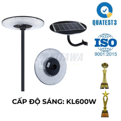 Đèn năng lượng mặt trời KITAWA hình đĩa bay kim cương UFO 600W UF1600