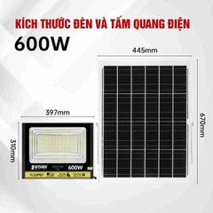 Đèn Pha Năng Lượng Mặt Trời 600W Chống Nước IP67 - BDP27.600