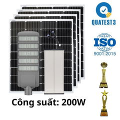 Đèn Đường Công Trình Năng Lượng Mặt Trời 200W Chống Nước CT.BC16.200
