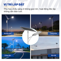 Đèn Đường Công Trình Năng Lượng Mặt Trời 32W 2 Khoang KITAWA - BCDT8.32
