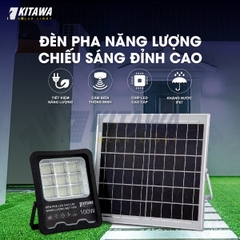 Đèn Pha Năng Lượng Mặt Trời 100W KITAWA - DP17.100