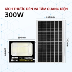 Đèn Pha Năng Lượng Mặt Trời 300W Lite BDP26.300 KITAWA Chống Nước IP67