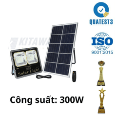 [300W] Đèn Pha 300W Năng Lượng Mặt Trời K-DP3300 - 2 Mắt Phản Quang Sáng Rộng