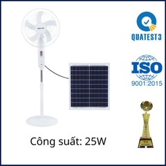 Quạt Năng Lượng Mặt Trời Màu Trắng Kitawa 25W KQ625-T