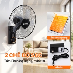 Quạt Treo Tường Năng Lượng Mặt Trời 20W KITAWA Thông Minh - KQ15.20