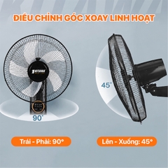 Quạt Treo Tường Năng Lượng Mặt Trời 20W KITAWA Thông Minh - KQ15.20