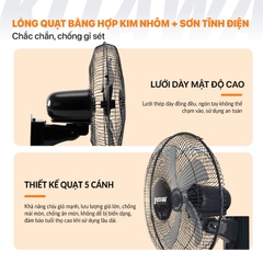 Quạt Treo Tường Năng Lượng Mặt Trời 20W KITAWA Thông Minh - KQ15.20