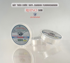 Dây Thẻo Cước Fluorocarbon Rhino B-Fishing Dây Mịn Mượt Tải Tĩnh Cao (0,6, 0.8, 1.0, 1.2, 1.5, 2.0)