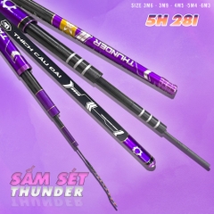Cần Câu Tay Thunder Sấm Sét 5H Phôi Cần Tốt, Cần Trâu Bò Phù Hợp Cho Anh Em Đánh Tổng Hợp