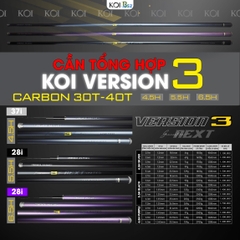 Cần Câu Đài Tổng Hợp KOI VERSION 3 FISHING CARBON 30T-40T PHIỂN BẢN MỚI NHẤT - Cần Câu Cá Phi Chép