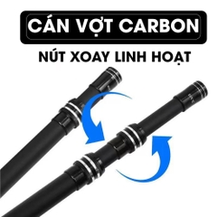Cán Vợt CarBon - Cán Vợt Cá Size 2M1 - Nhẹ - Khỏe Phù Hợp Mọi Loại Vợt Trên Thị Trường
