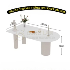 Bàn Ăn Pillar Ivory DT31