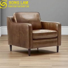Sofa đơn da bò Ý SDH0111