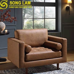 Sofa đơn da bò Ý SDH01116
