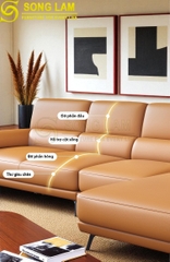 Sofa chữ I da bò Ý SIH01112