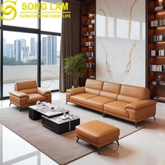 Sofa chữ I da bò Ý SIH01112
