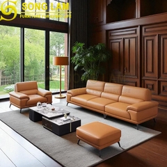 Sofa chữ I da bò Ý SIH01112