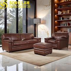 Sofa chữ I da bò Ý SIH0112