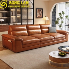 Sofa chữ I da bò Ý SIH01120