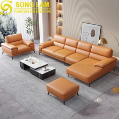 Sofa góc da bò Ý SLH01112
